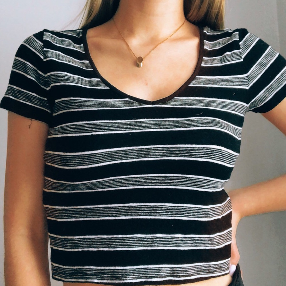 striped short sleeve top